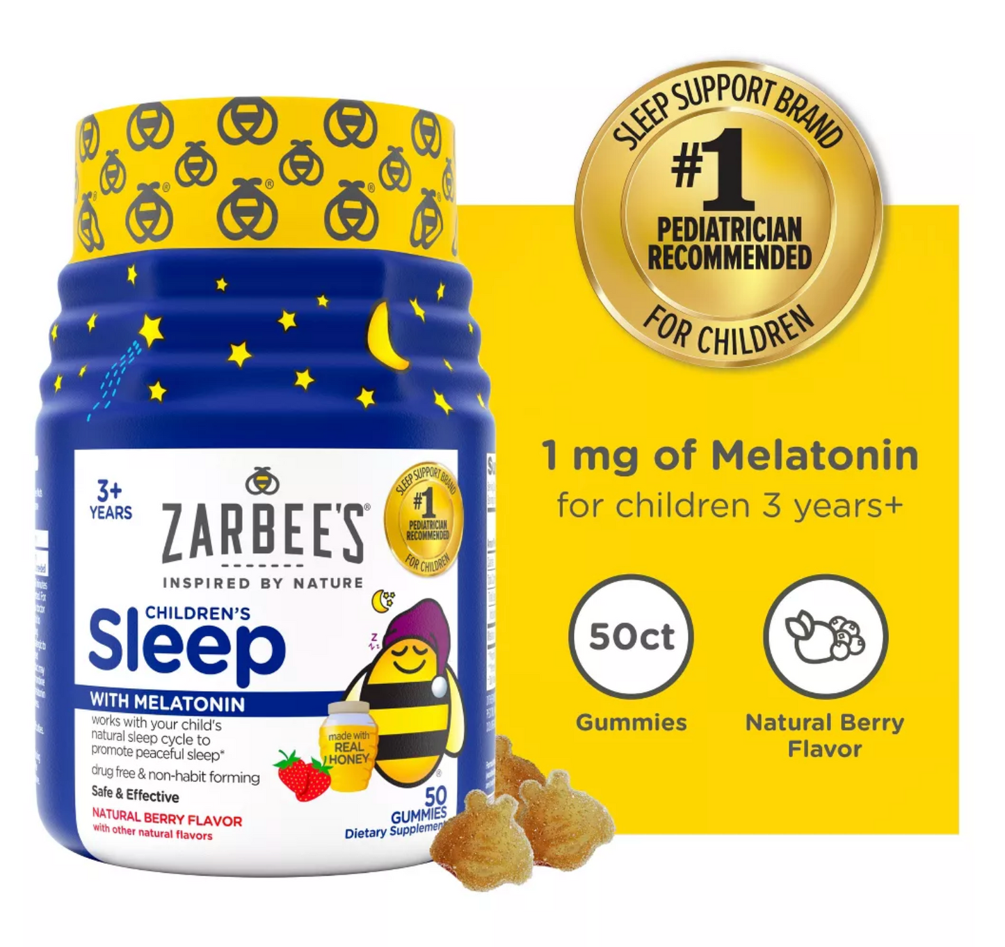 자비스 어린이 슬립 구미 Zarbee's Kid's Sleep Gummies 50ct