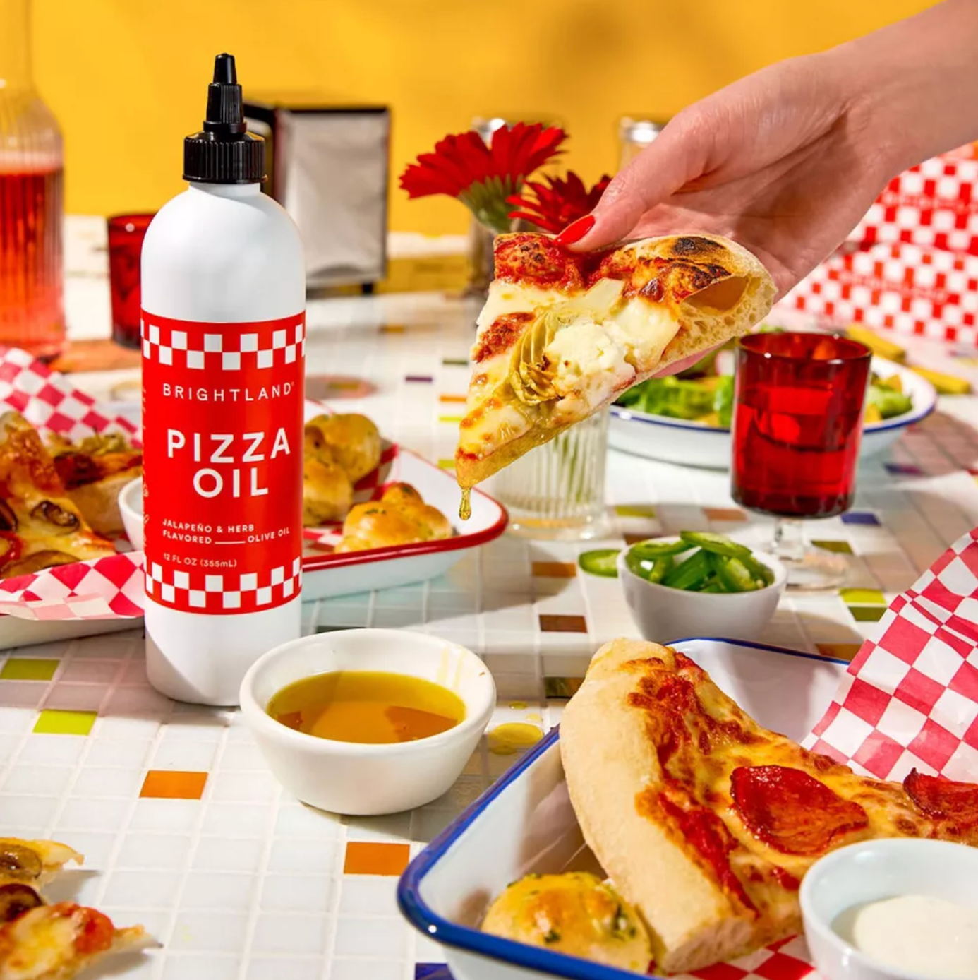 Brightland Jalapeno and Herb Flavored Pizza Oil