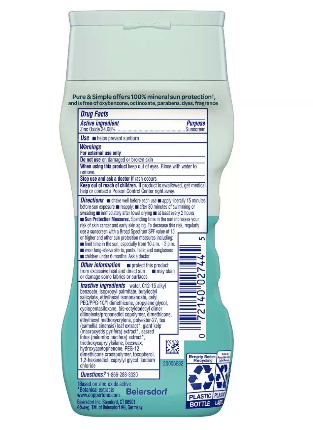 코퍼톤 키즈 선크림 무기자차 SPF 50 Coppertone Kids Mineral Sunscreen Lotion